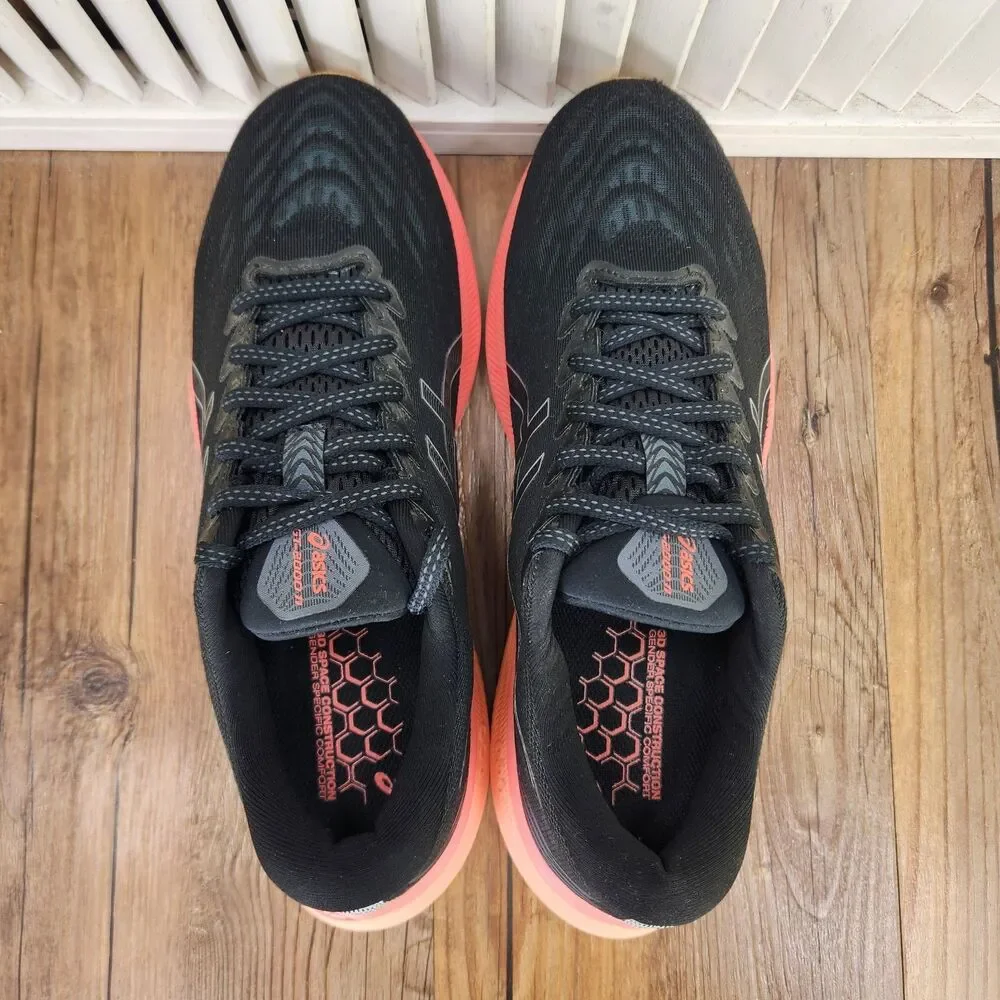 Asics GT-2000 11 Running Shoes Womens Size 10 Black Pink Peach Sneakers 1012B271